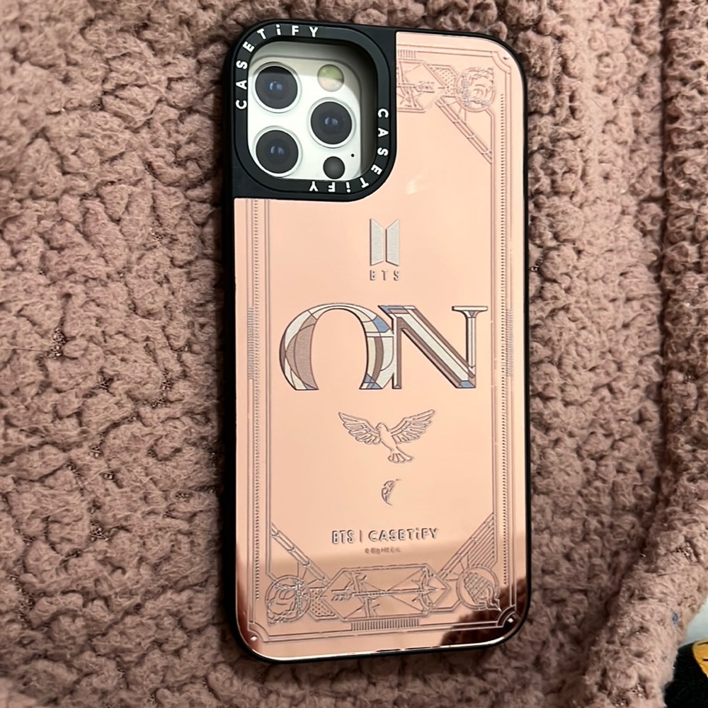 Casetify Limited Edition BTS On Title Bronze Mirror Case Iphone 12/12pro